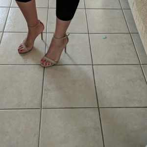 Lulu's patent nude heels.
